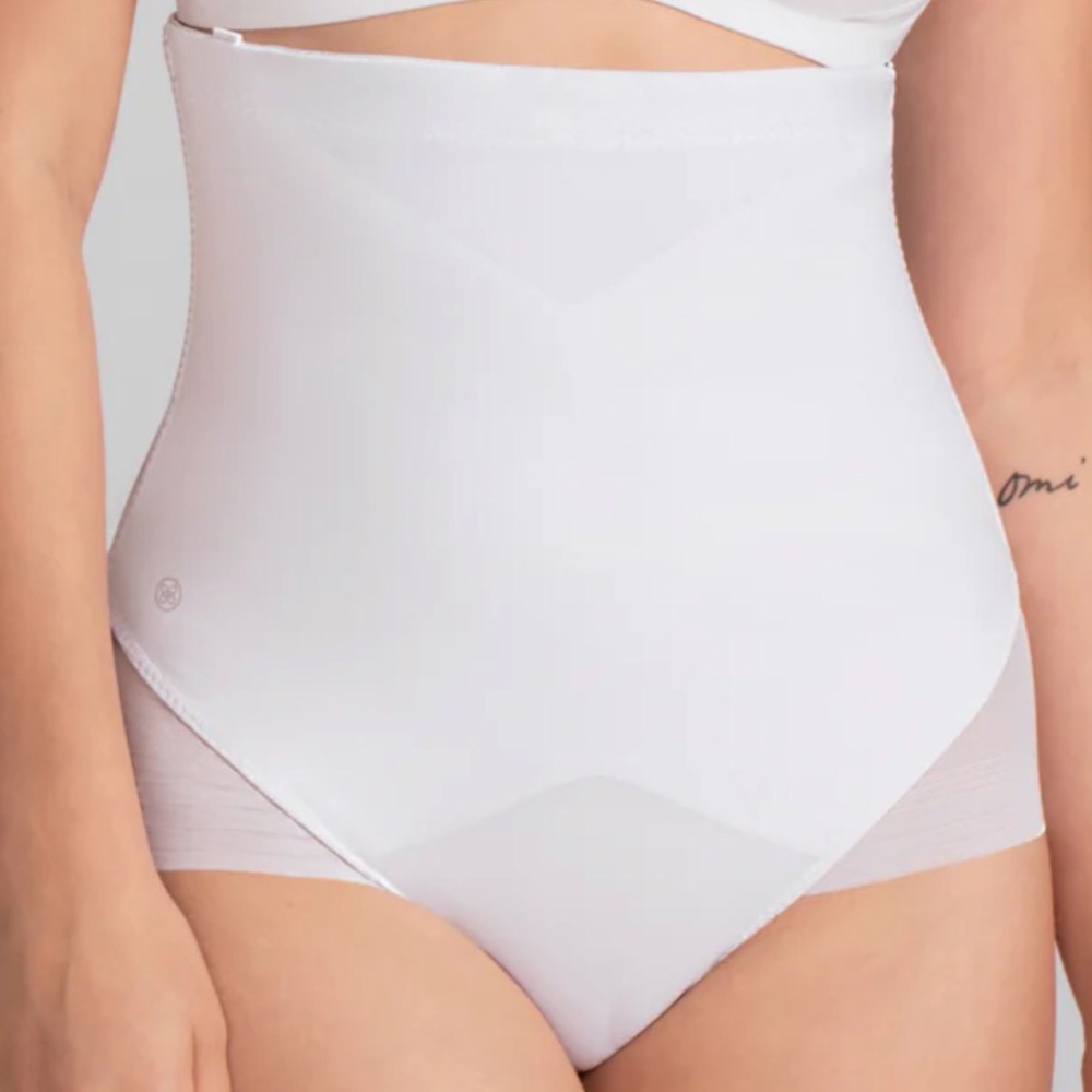 NWT Honeylove XL SuperPower Brief Shapewear Panty Boned Nylon Logo Mesh White